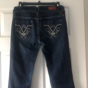 Vigoss Collection Embellished Bootcut Jeans